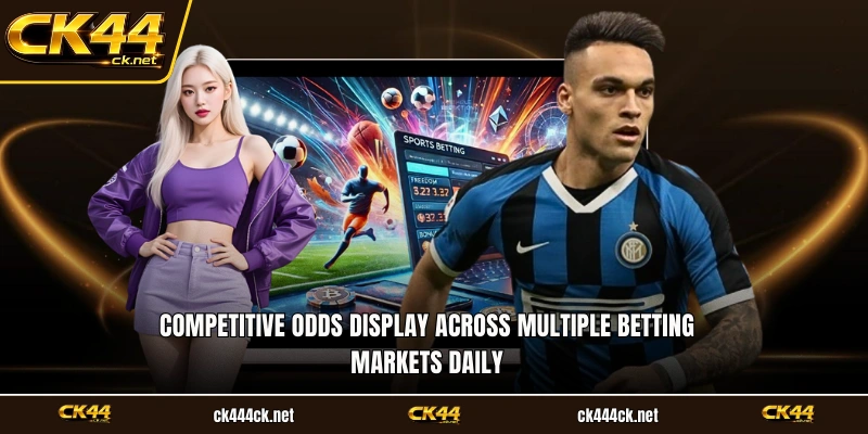 Competitive odds display across multiple betting markets daily