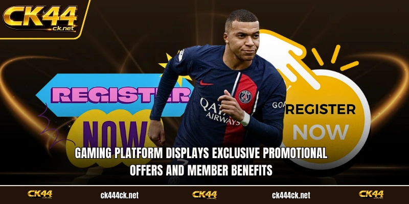 Gaming platform displays exclusive promotional offers and member benefits