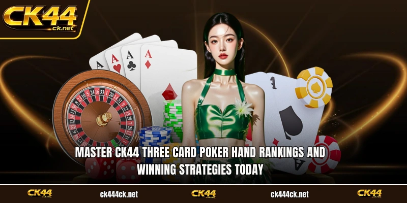 Master CK44 Three Card Poker hand rankings and winning strategies today