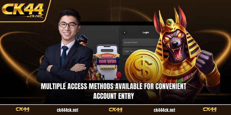 Multiple access methods available for convenient account entry