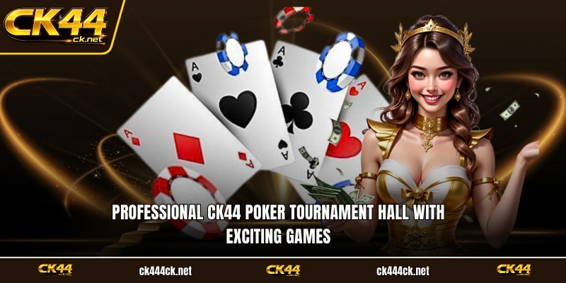 Professional CK44 Poker tournament hall with exciting games