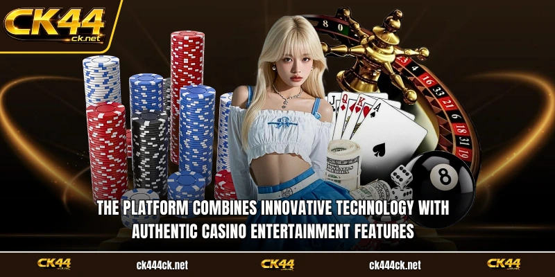 The platform combines innovative technology with authentic casino entertainment features