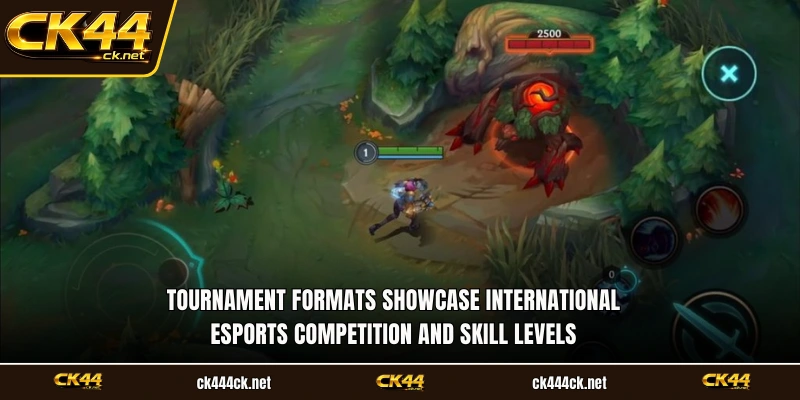 Tournament formats showcase international esports competition and skill levels